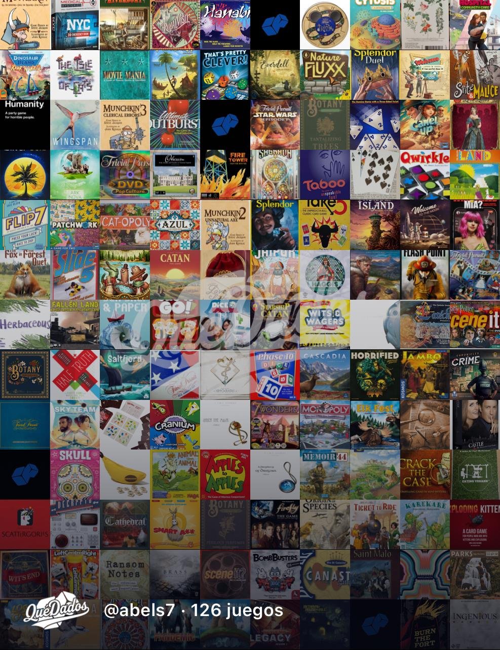 Colección de BoardGameGeek exportada visualmente