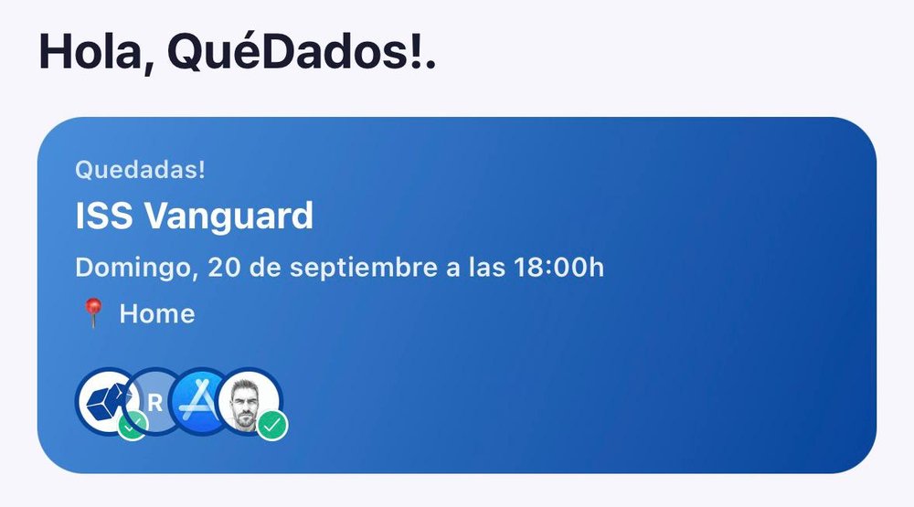 Notificación de una quedada